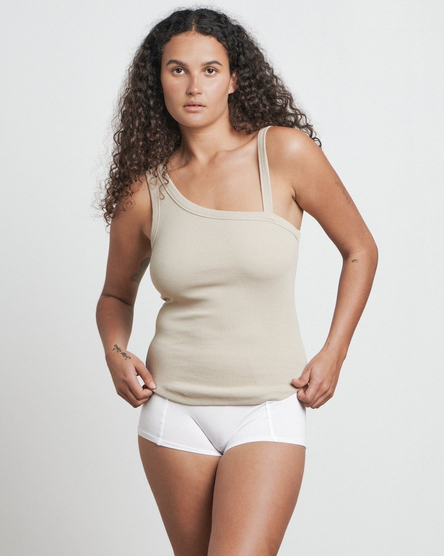 Women BARE by Charlie Holiday Knits | The One Shoulder Singlet