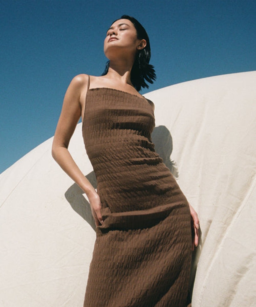 Women BARE by Charlie Holiday | The Shirring Midi Dress